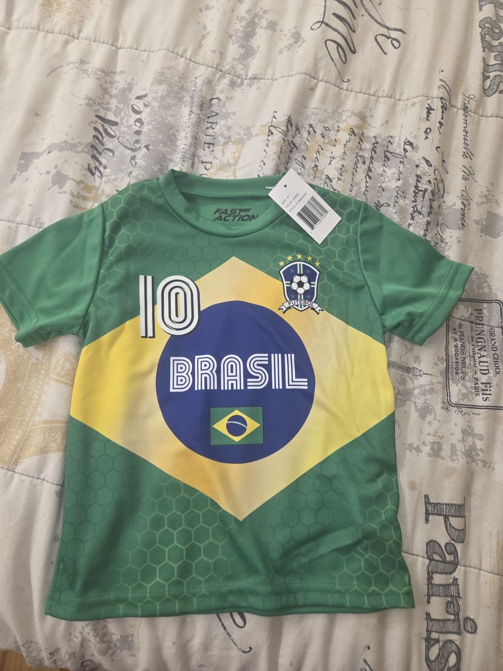 Brasil Kids Soccer Jersey Shirt - Green/Yellow/Blue